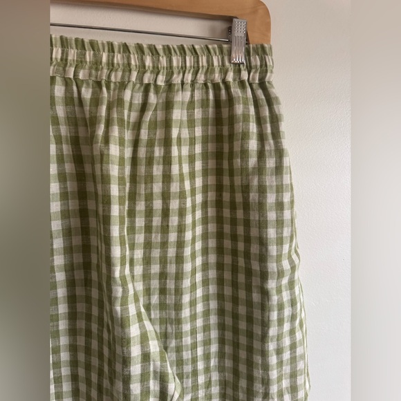 Beyond Nine Mabel Linen Checkered Pants Size 2XS - Picture 3 of 4